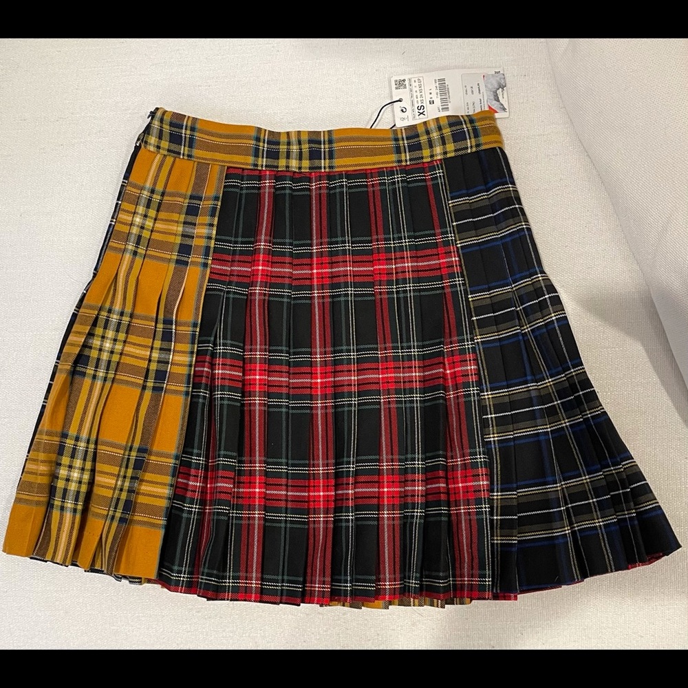 Brand New Plaid Mini Skirt